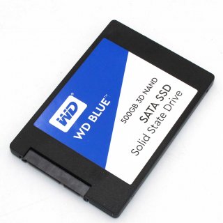 WD Blue™ 500GB Interne SATA SSD 6.35cm (2.5 Zoll) SATA 6 Gb/s Bulk WDS500G2B0A