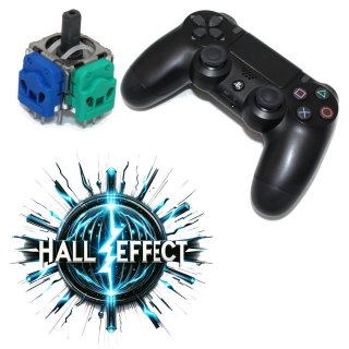 PlayStation 4 - DualShock 4 Wireless Controller, schwarz mit 2 Halleffect Halleffekt Analog Sticks