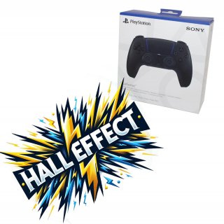 Sony Playstation 5 DualSense Wireless-Controller Midnight-Black + Halleffect Halleffekt Sticks *Neu