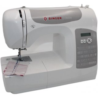 Singer C5205 Nähmaschine, weiß/grau - Gebraucht guter Zustand wie neu mit OVP