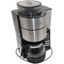 Melitta AromaFresh - Filterkaffeemaschine - mit Glaskanne - integriertes Mahlwerk - Timer Funktion - 10 Tassen - Pure Black- gebraucht