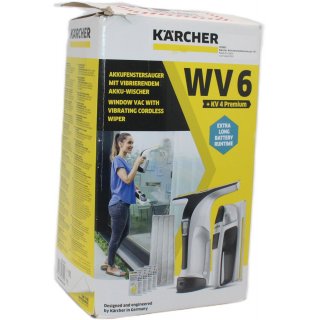 S22 Kärcher Akku Fenstersauger WV 6 Plus MIKROFASER, FLÜSSIGKEIT Fehlen - gebraucht