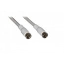 5 x SAT DVB-S SatelitenKabel F Stecker 75 Ohm für Satellit LNB Anschlusskabel Receiver weiß Goobay