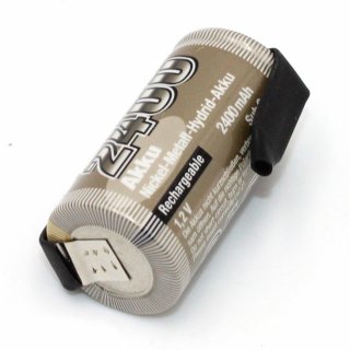 Modellbau-Akku-Einzelzelle NiMH Sub-C 1.2V 2400 mAh mit Lötfahne