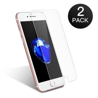 2 x  Apple iPhone 7+ / 8+ Plus Schutzglas 9H Folie Displayfolie Clear Echt Glas Panzerfolie
