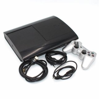 Sony Playstation 3 PS3 Konsole Super Slim 250 GB in Schwarz  CECH-4004A gebraucht 1 x Controller