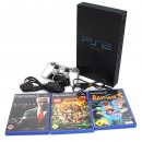 PlayStation 2 Konsole PS2 Black + 3 Spiele gebraucht USK...