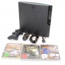 Sony Playstation 3 PS3 Konsole Slim 160 GB + 3 Spiele...