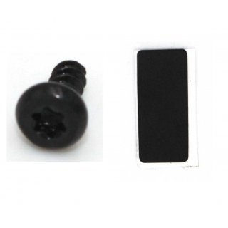 1 x PS4 Siegel + T8 Torx Schraube schwarz Ersatz für hintere Schrauben Phat Slim Pro